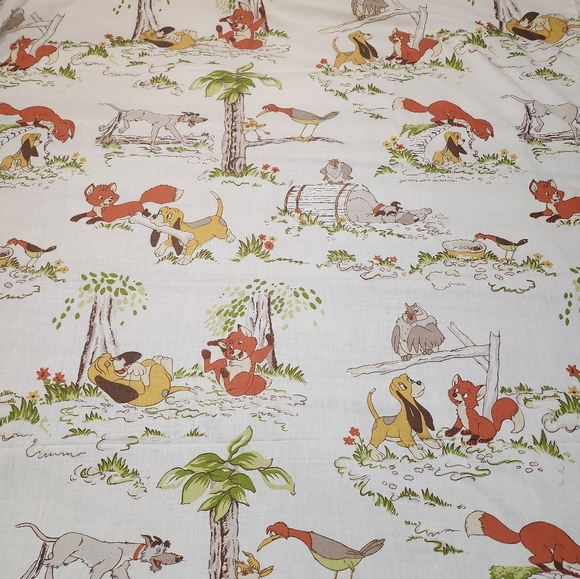 Vintage Disney Fox and the Hound Twin Sheet Set - Picture 1 of 4